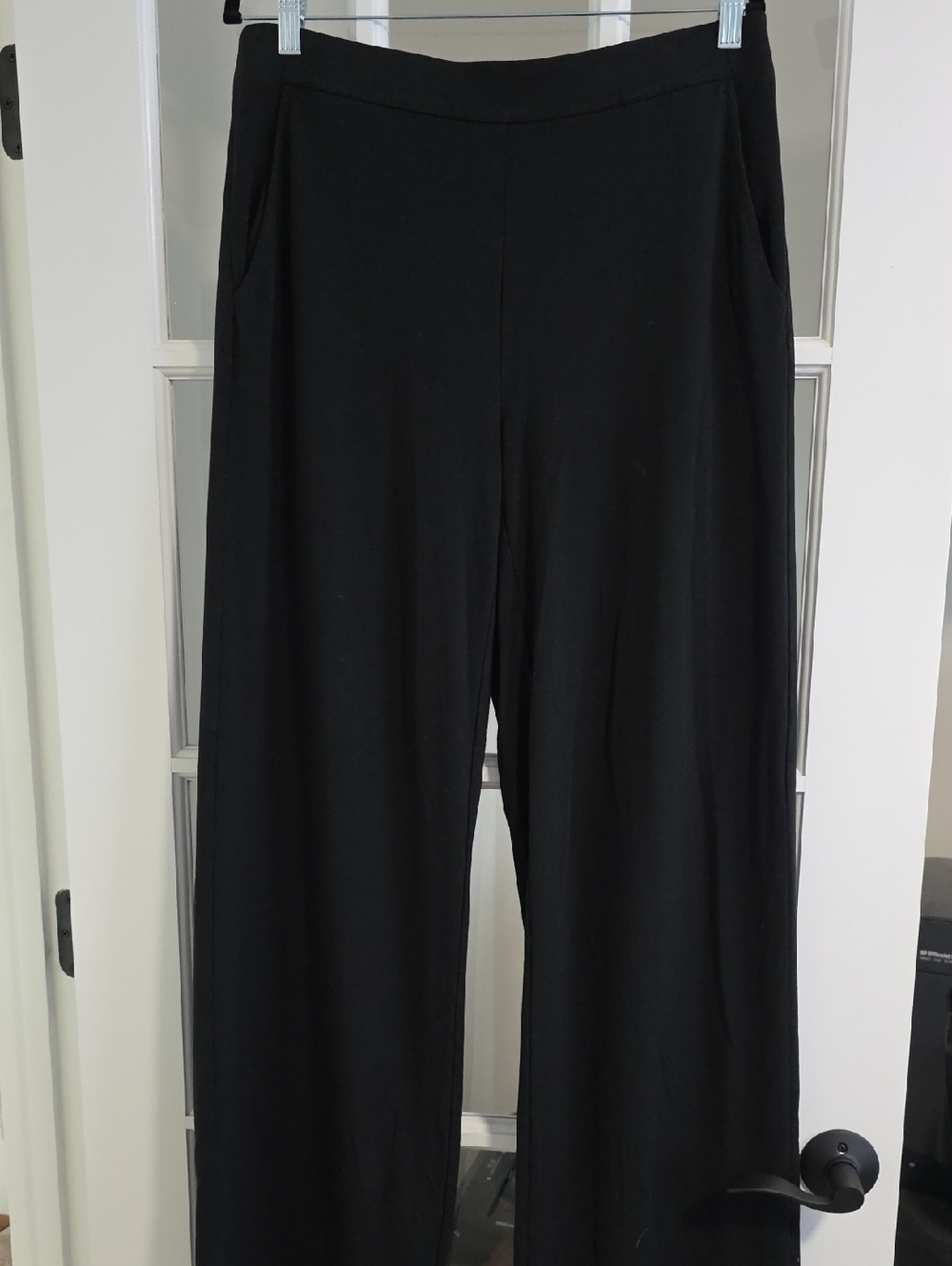 J. Jill Wearever Collection Black Wide-Leg Pull-On Pants Misses M Tall